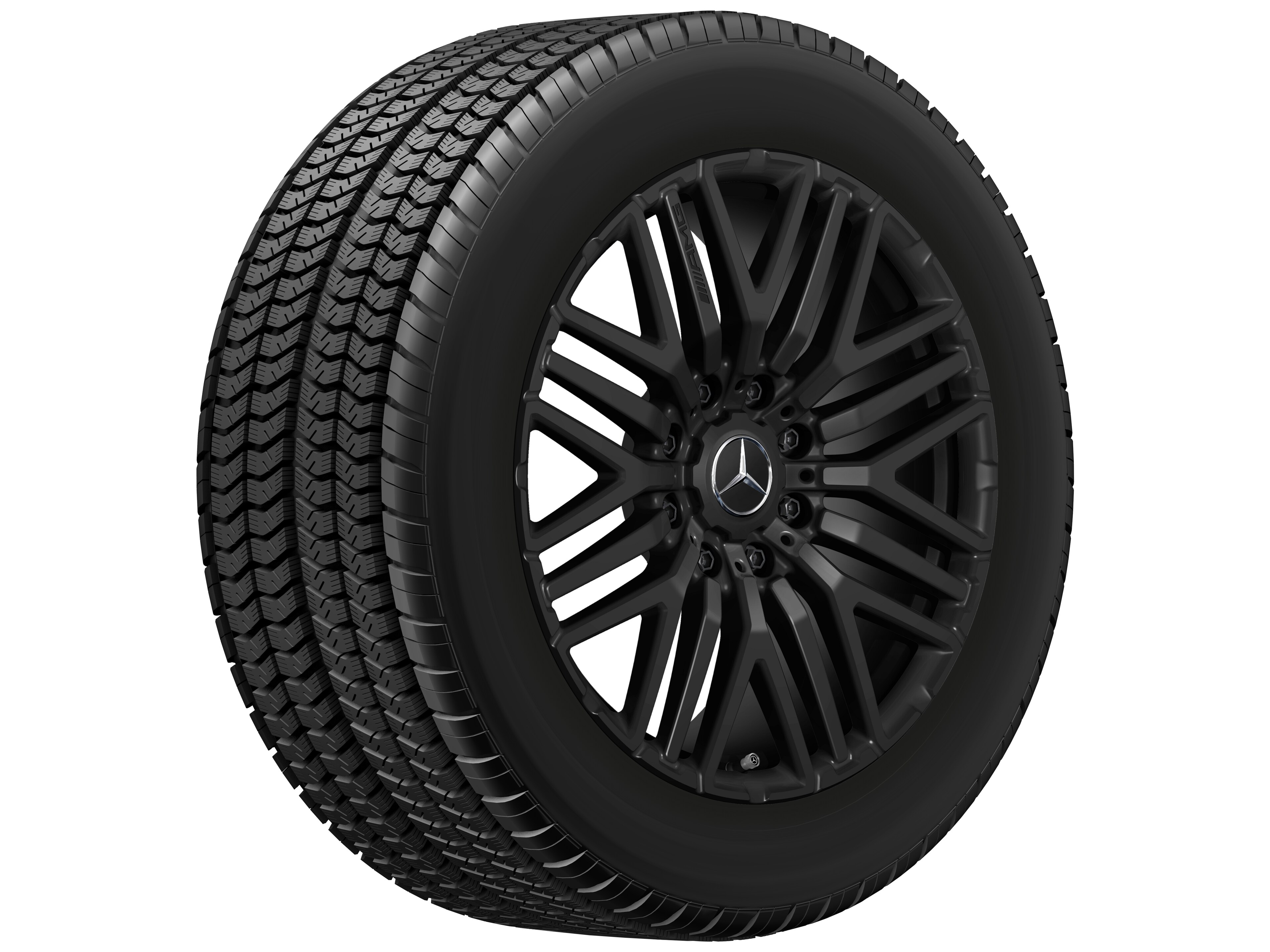 Mercedes-Benz - AMG Schmiederad im Kreuzspeichen-Design, 55,9 cm (22 Zoll) 9,5 J x 22 ET 60, schwarz matt