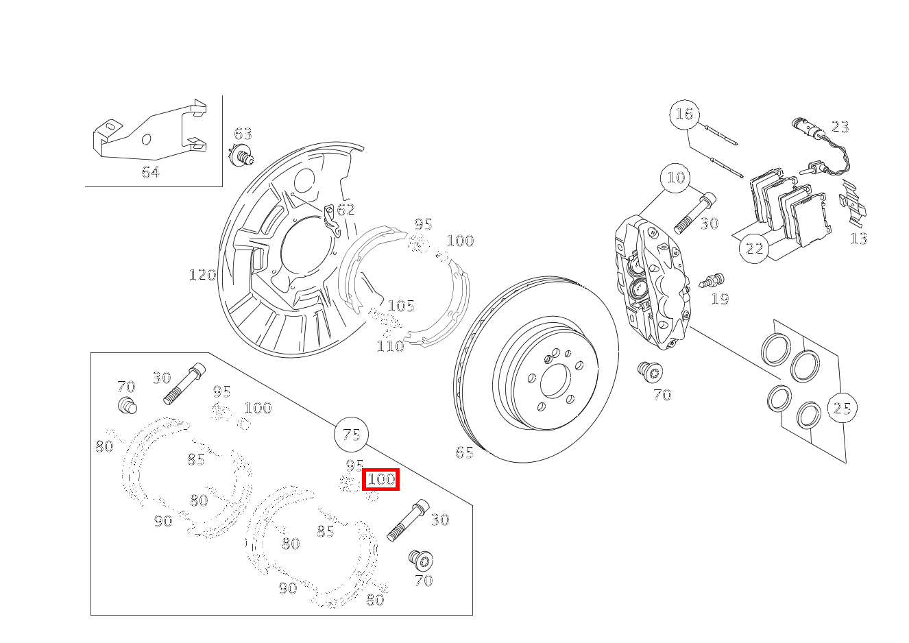 STUETZBUCHSE BREMSBACKENNACHSTELLUNG Maybach 62 S (langer Radstand) 240