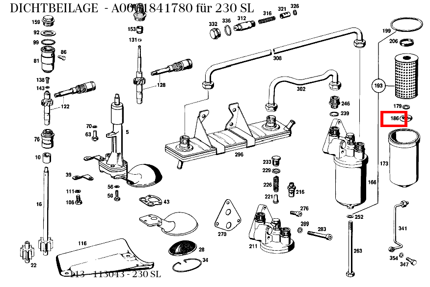 Dichtbeilage 230 SL 113 Dichtbeilage 230 SL 113