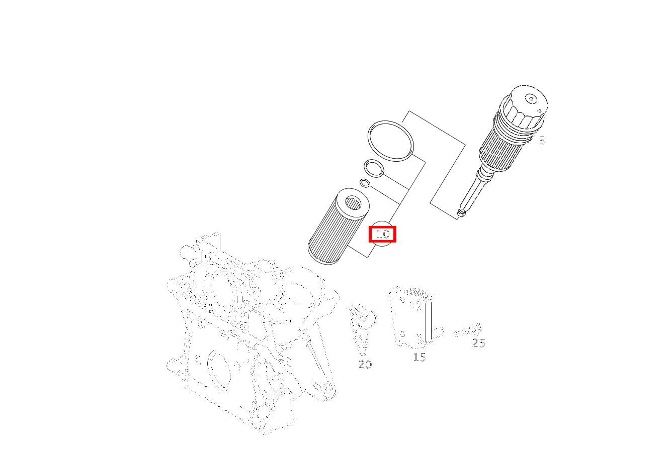 Teilesatz Filtereinsatz (TEILESATZ) E 220 CDI T-Modell 212