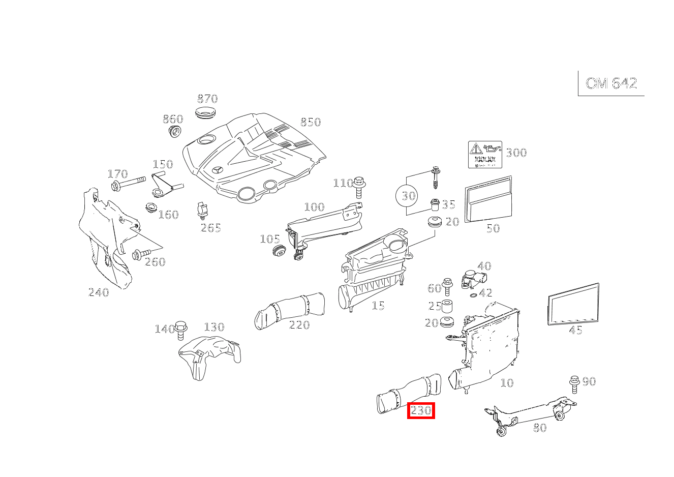 Ansaugleitung LINKS E280CDI SONDERAUFB 211 Ansaugleitung LINKS E280CDI SONDERAUFB 211
