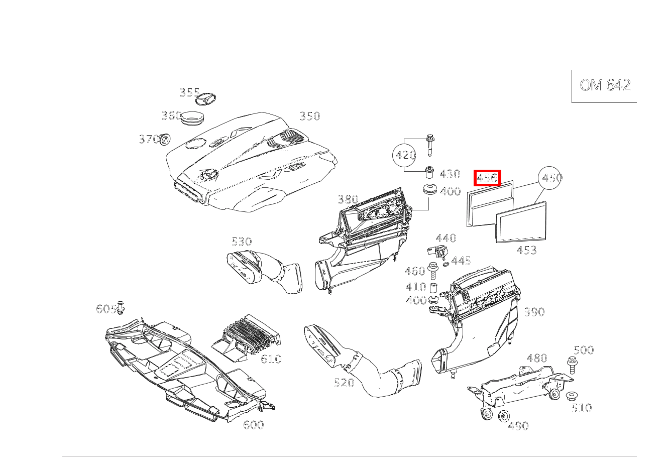 Luftfiltereinsatz RECHTS E300CDI BE 212 Luftfiltereinsatz RECHTS E300CDI BE 212