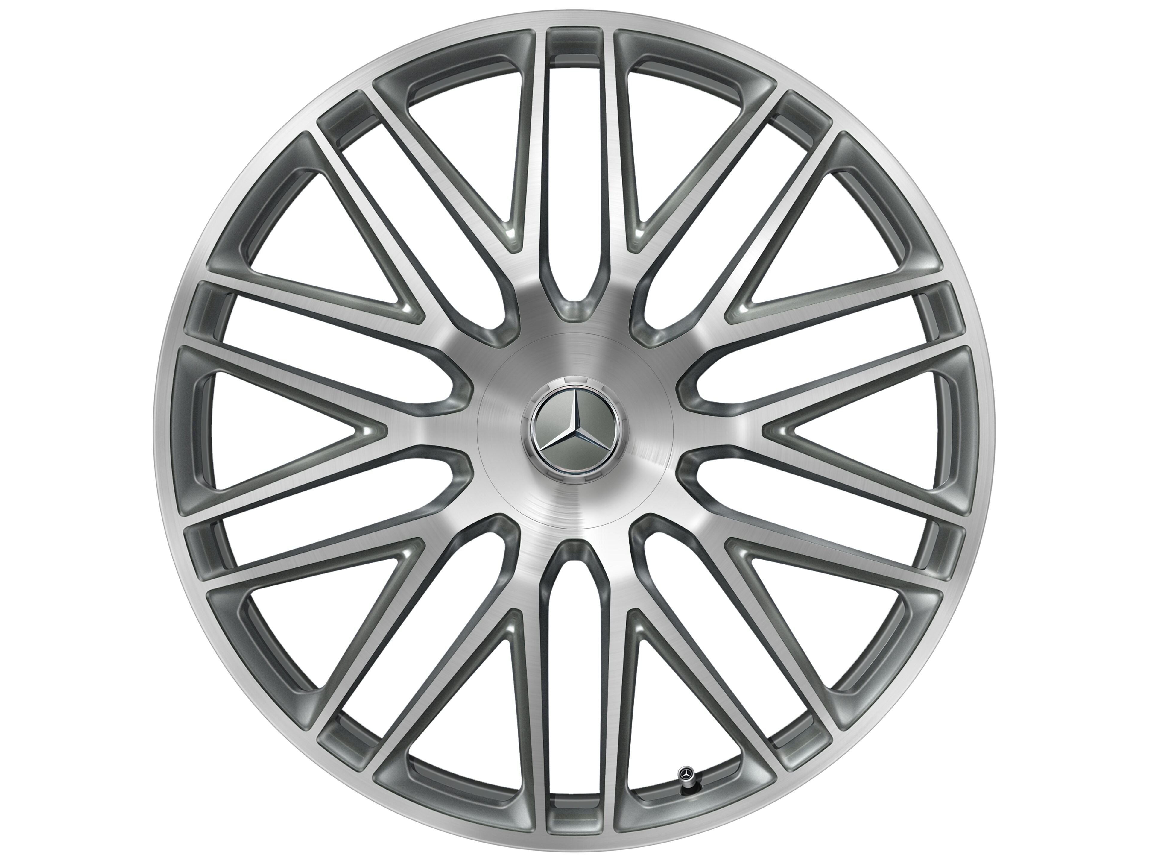 Mercedes-Benz - AMG Schmiederad, 23 Zoll, 10 J x 23 ET 45, titangrau, glanzgedreht