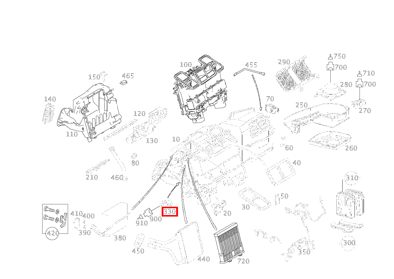 Temperatursensor VERDAMPFER E 270 FG CDI Fahrgestell lang 211