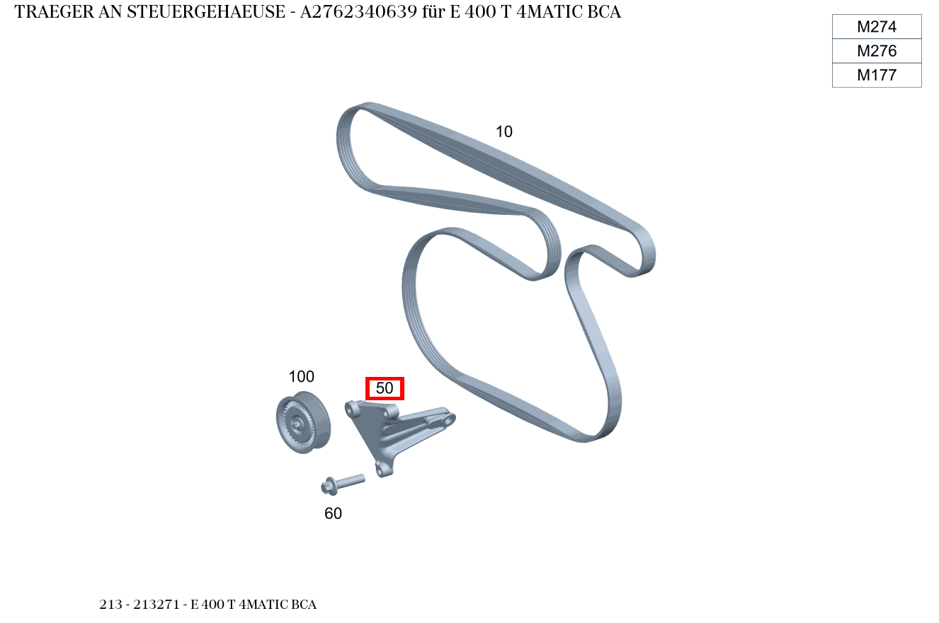Träger AN STEUERGEHAEUSE E 400 T 4MATIC BCA 213