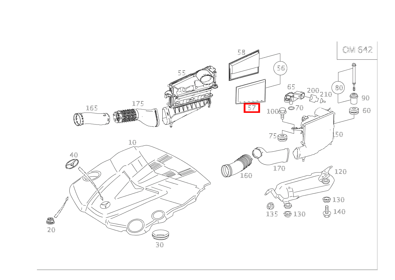 Luftfiltereinsatz Links ML350CDI 4M 164 Luftfiltereinsatz Links ML350CDI 4M 164