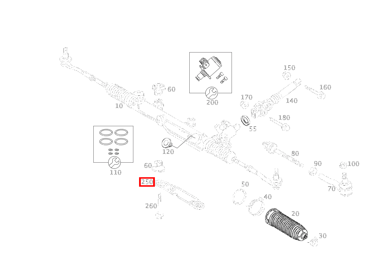 Platte LENKUNG AN QUERTRAEGER C 320 Sportcoupé 203 Platte LENKUNG AN QUERTRAEGER C 320 Sportcoupé 203