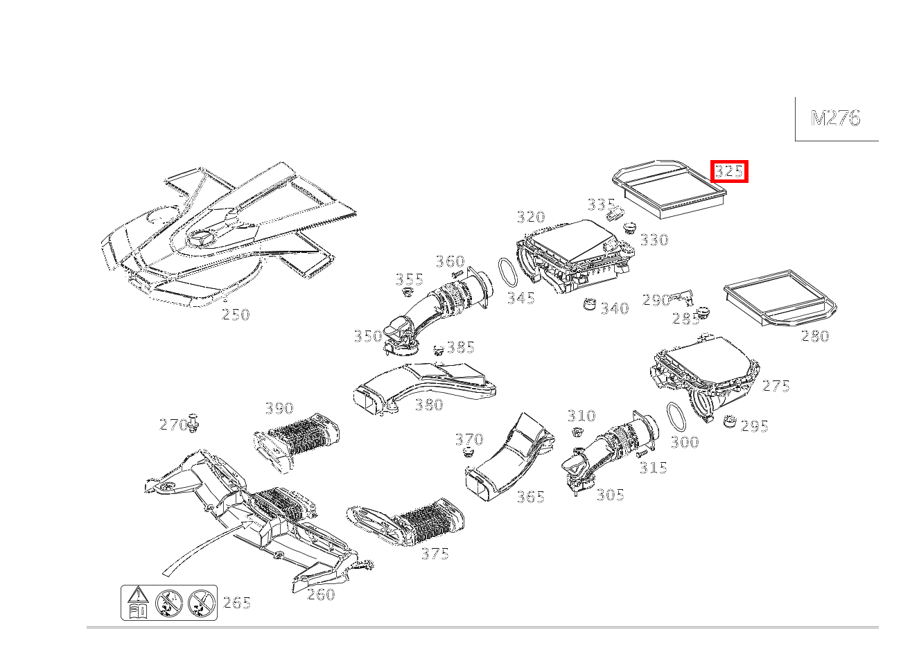 Luftfiltereinsatz Dämpferfilter rechts E 400 4MATIC Cabriolet 238 Luftfiltereinsatz Dämpferfilter rechts E 400 4MATIC Cabriolet 238