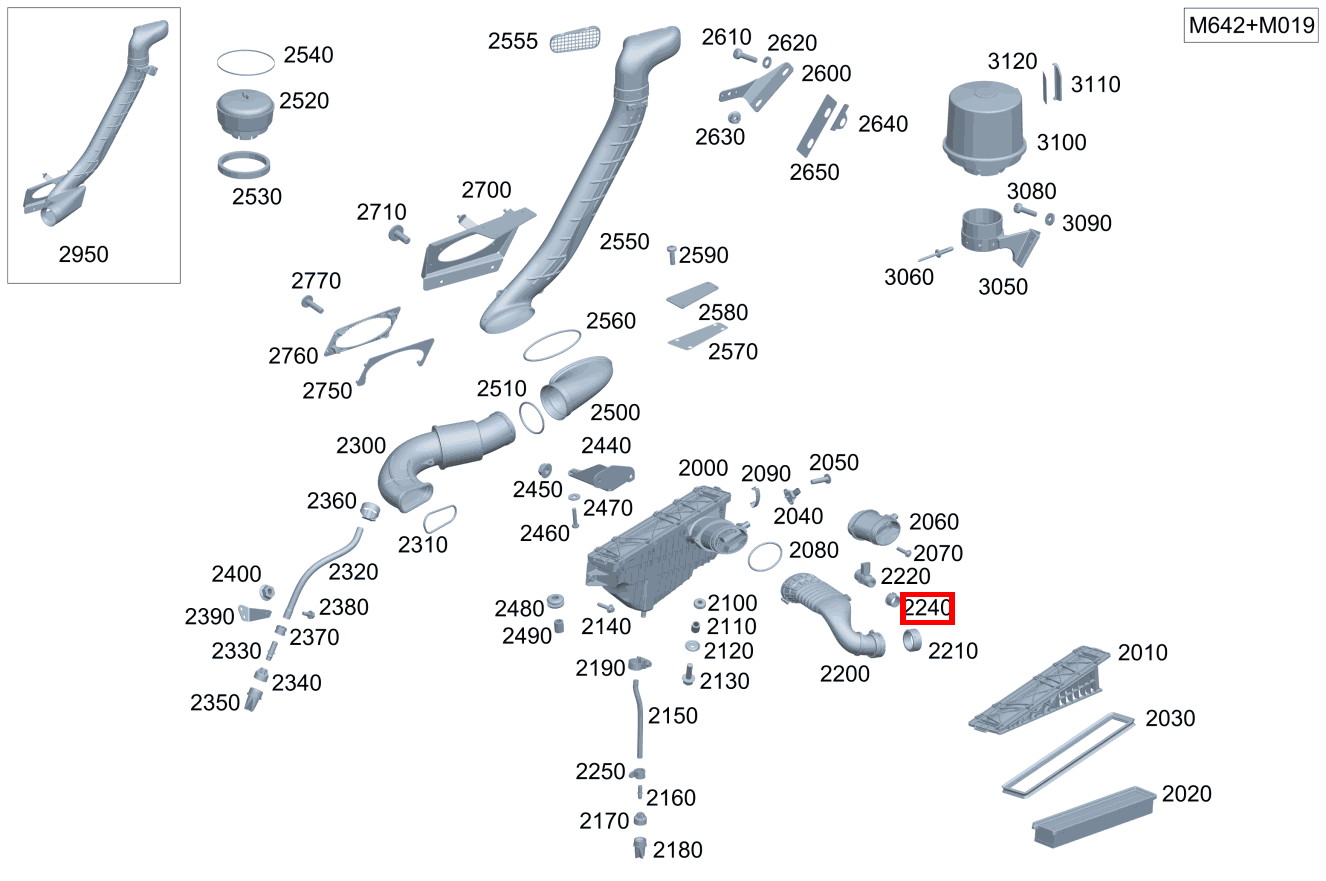 DICHTUNG REINLUFTLEITUNG REINLUFTLEITUNG G 300 CDI/4X4/3428 Lang 461