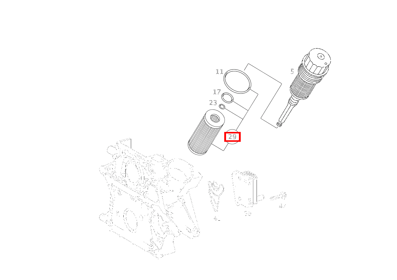 Teilesatz Filtereinsatz TEILESATZ VW T4 MULTIVAN 163