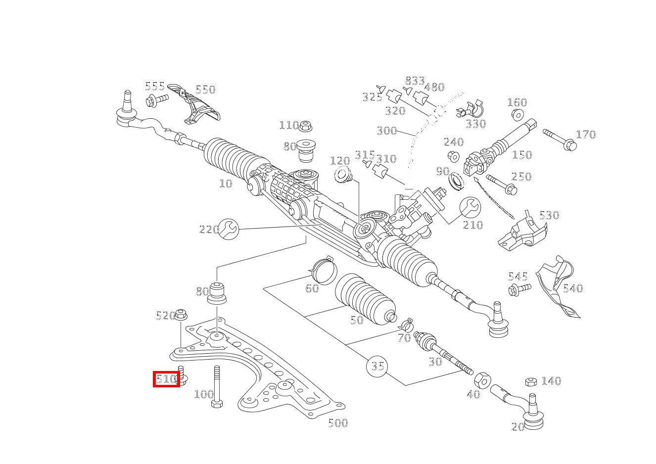 Sechskantschraube BEFESTIGUNGSPLATTE AN INTEGRALTRAEGER; M10X25 E 280 T 4-MATIC 211