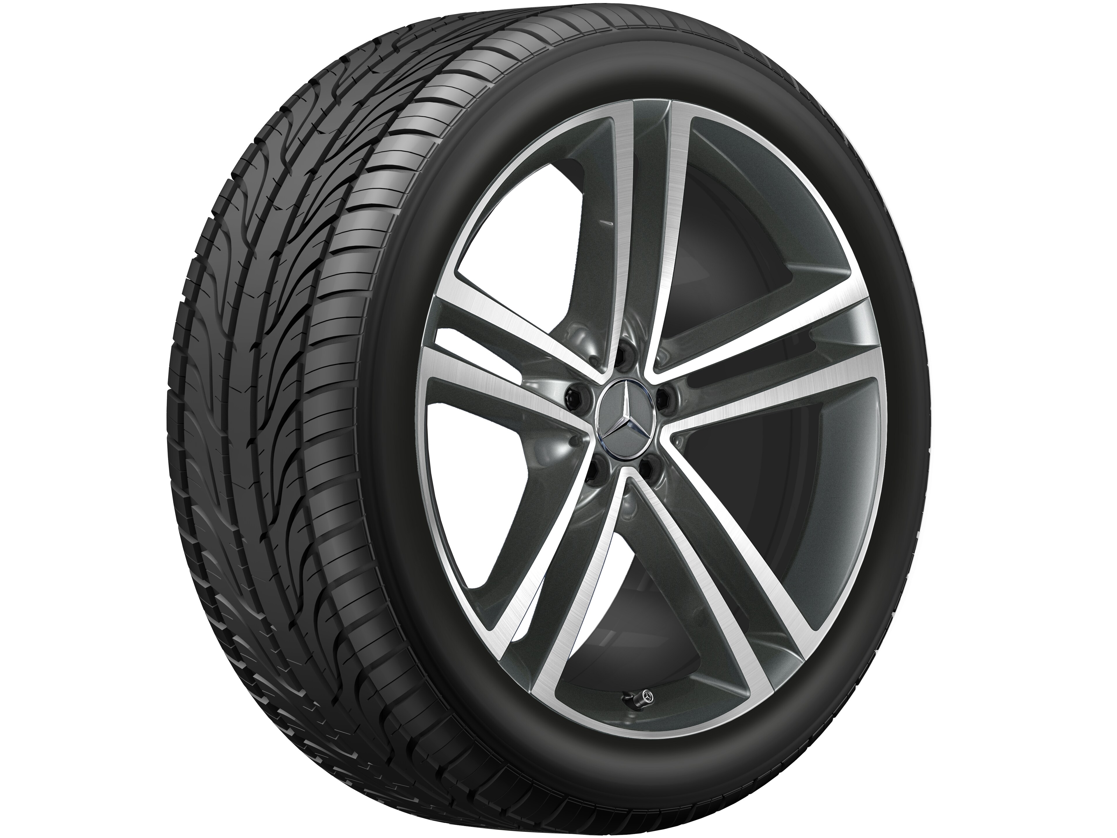 5-Doppelspeichen-Rad, 53,3 cm (21 Zoll), glan