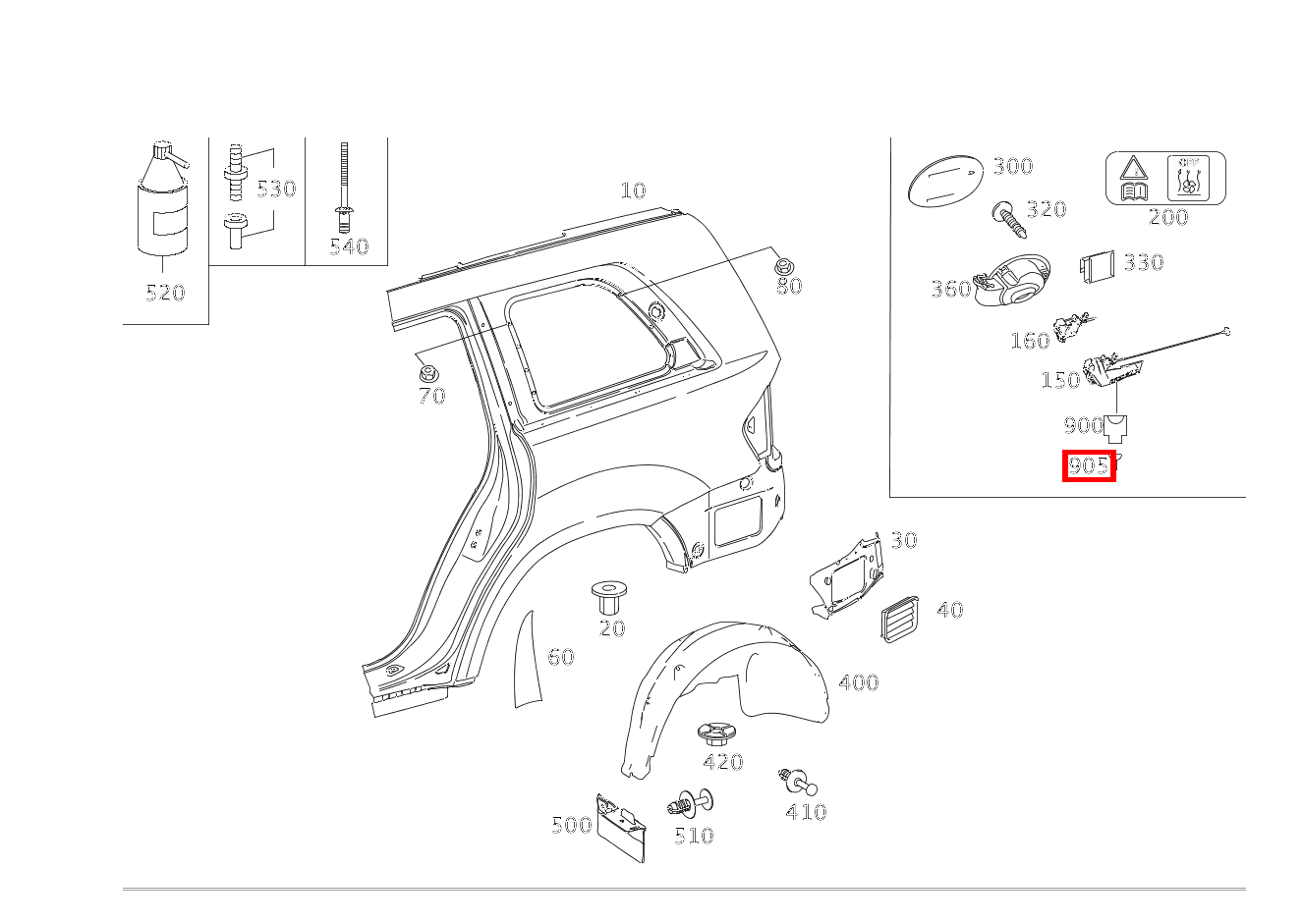 FEDERSTECKER MOTOR ZENTRALVERRIEGELUNG TANKKLAPPE M14/10; 0.5-1.0 MM2 JPT GL 500 4MATIC Off-Roader 164